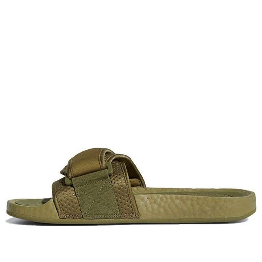 adidas Pharrell x Boost Slides 'Olive Cargo' FY6141