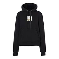 (WMNS) Burberry Deer Print Cotton Oversized Hoodie Black 8024655