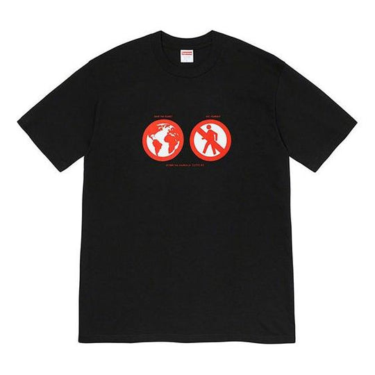 Supreme FW19 Week 1 Save The Planet Tee Earth Short Sleeve Unisex Black SUP-FW19-107