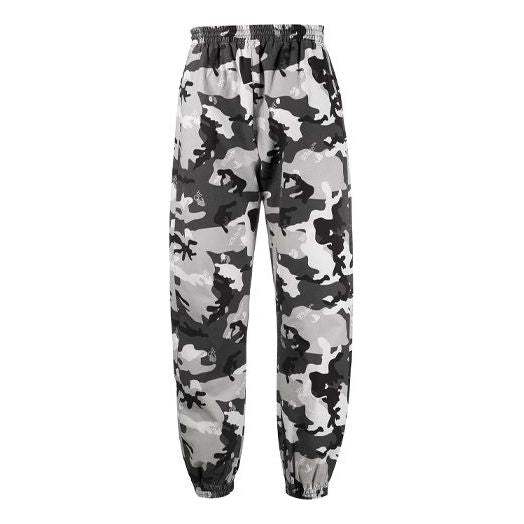 Off-White SS21 Logo Pattern Printing Casual Jogger Pants Ordinary Version Camouflage White OMCA164S21FAB0020900