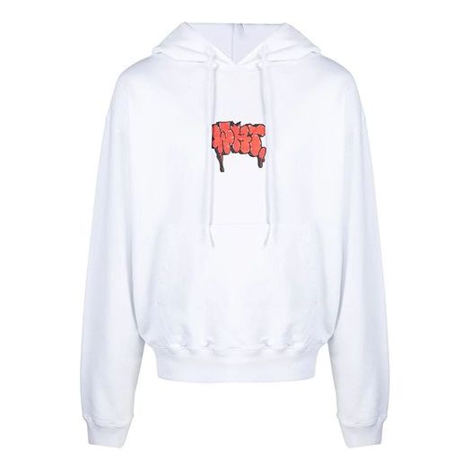 Men's Off-White SS21 Graffiti Printing Logo White OMBB037R21FLE0060125