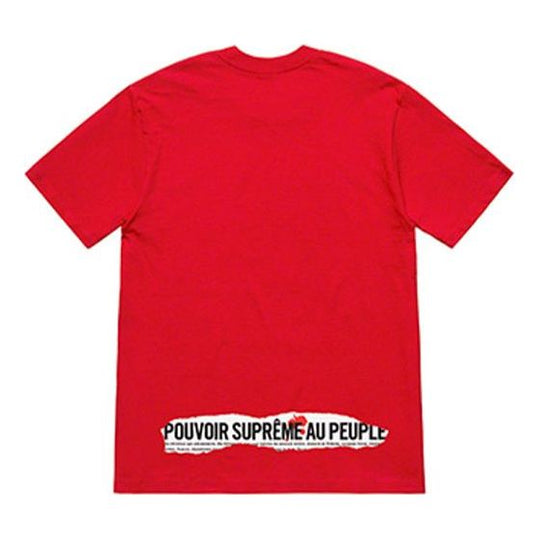 Supreme SS19 Headline Tee Red Slogan logo Short Sleeve Unisex SUP-SS19-761