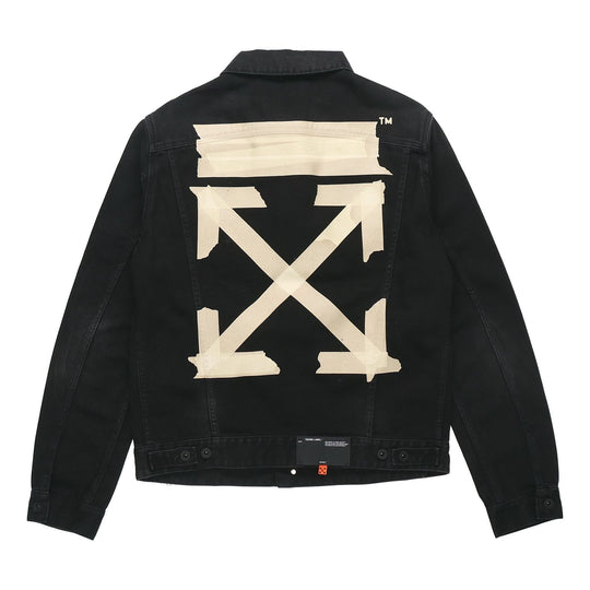 Off-White Bronzing Rubber Strap Arrow Classic Denim Logo Jacket OMYE005R20E540021048