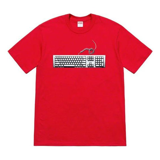 Supreme SS19 Keyboard Tee Red Pattern Short Sleeve Unisex SUP-SS19-732