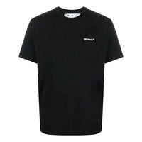 Men's Off-White Chain Arrow Logo Printing Short Sleeve Casual Version Black T-Shirt OMAA027F22JER0111001