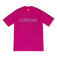 Supreme SS19 Gradient Logo Tee Mangenta Logo Tee SUP-SS19-743