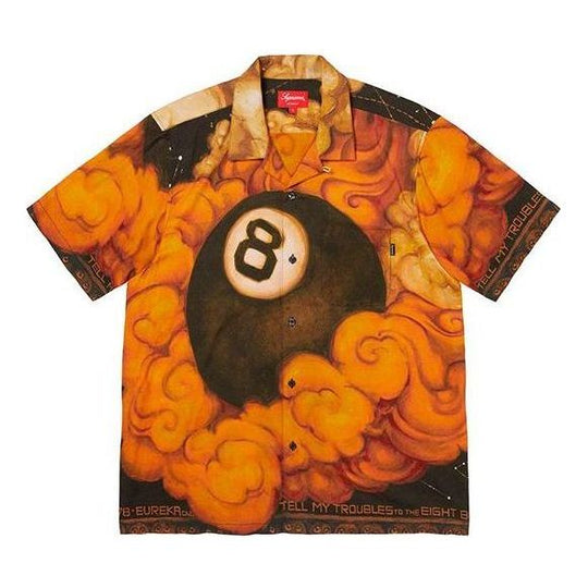 Supreme FW19 Week 12 x Martin Wong 8-Ball Rayon Shirt 'Orange' SUP-FW19-1005