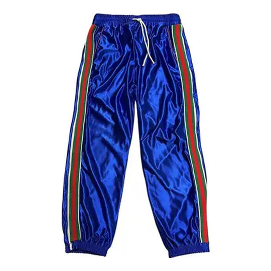 Gucci Shiny Jersey Pant With Web 'Bluette Mix' 653374-XJDI9-4364