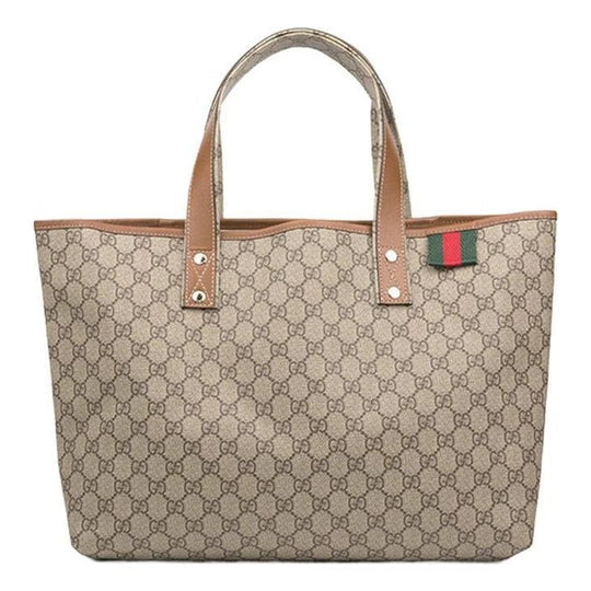 (WMNS) Gucci Logo Canvas Large Capacity handbag / Brown Classic 211134-KGD3G-8527