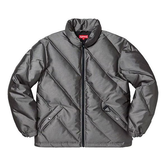 Supreme FW19 Week 11 Iridescent Puffy Jacket Black SUP-FW19-961