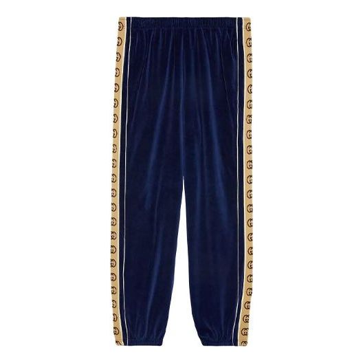 Gucci Velour Taped Oversized Track Pant 'Blue' 574097-XJA6U-4541