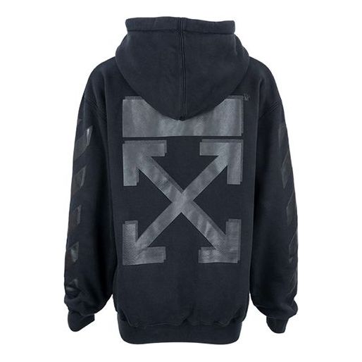 (WMNS) Off-White Hooded Cotton Sweater Black OWBB032E19F300961010