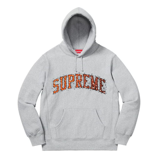 Supreme FW18 Water Arc Hooded Sweatshirt Heather 'Grey' SUP-FW18-200