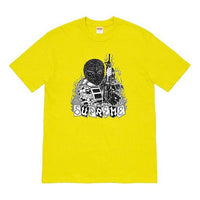 Supreme FW19 Week 7 Mercenary Tee Mercenaries Printing Short Sleeve Unisex Yellow SUP-FW19-728