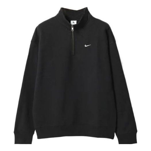 Nike Solo Swoosh 1/4 Zip Top 'Black' DQ5210-010