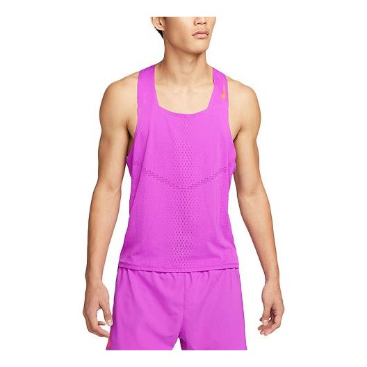 Nike Solid Color Running Casual Sports Breathable Vest Purple DM4625-551