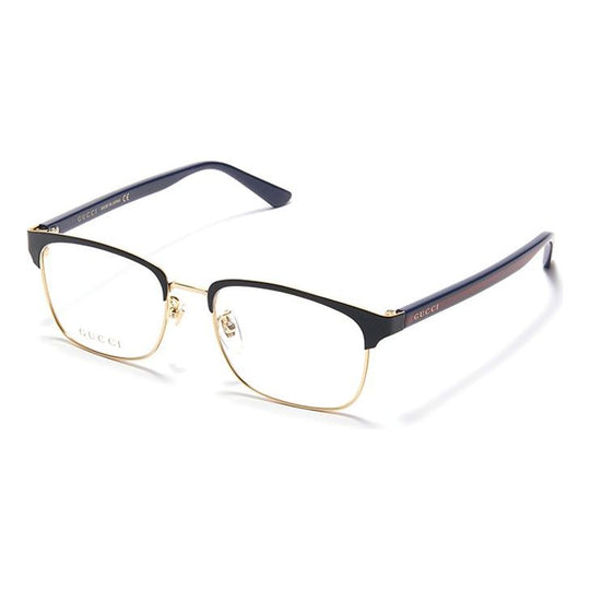 Men's Gucci Black Frame Capsule Series Metallic Optical Frame Blue Lens GG0934OA-002