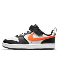 (PS) Nike Court Borough Low 2 'White Black Orange' BQ5451-115