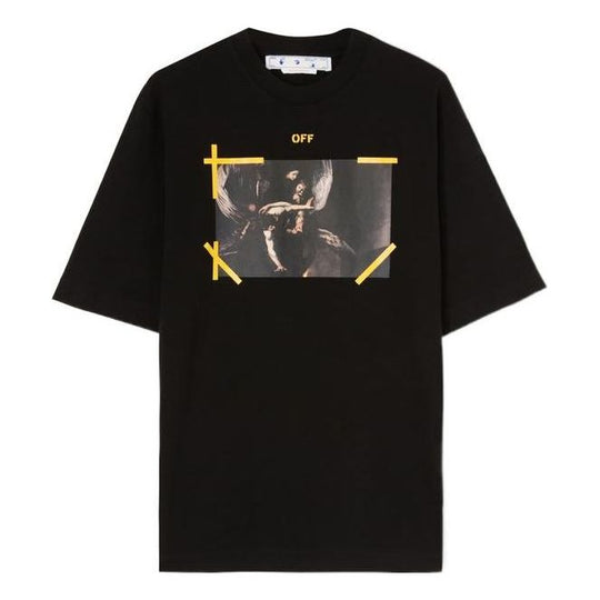 Off-White Diag Arrow Caravaggio Mercy Skate Tee 'Black' OMAA119C99JER0061001