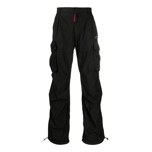 Men's Off-White SS21 Logo Cargo Black Pants OMCF023R21FAB0011001