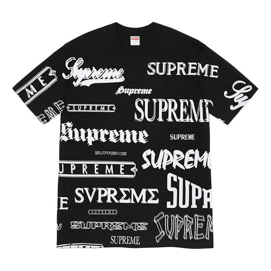 Supreme FW20 Week 1 Multi Logo Tee Logo Tee 'Black White Gray' SUP-FW20-019