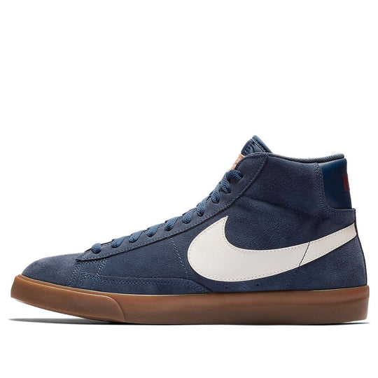 Nike Blazer Mid Mid Tops Retro Skateboarding Shoes Navy Blue 371761-406