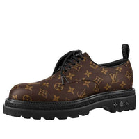 LOUIS VUITTON Black Ice Derby Shoes 'Black Brown Monogram' 1A8FUZ