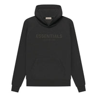 Fear of God Essentials SS23 waffle Raglan Hoodie 'off Black' FOG-SS23-037