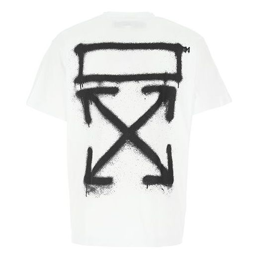 Off-White Spray Painting Arrows Sketch Short Sleeve Oversize 'White Black' OMAA038R201850150110