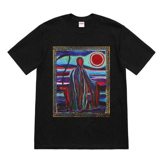 Supreme SS19 Reaper Tee Printing Short Sleeve Unisex Black SUP-SS19-10483