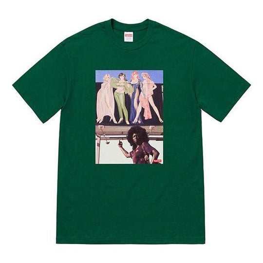 Supreme FW19 Week 7 American Picture Tee USA Photo Printing Short Sleeve Unisex Green SUP-FW19-742