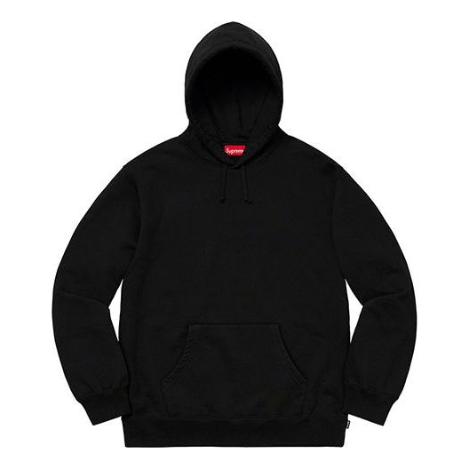 Supreme FW19 Week 12 Rhinestone Script Hooded Sweatshirt Black SUP-FW19-1016