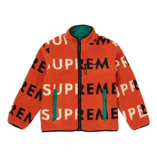 Supreme Reversible Logo Fleece Jacket 'Orange' SUP-FW18-520