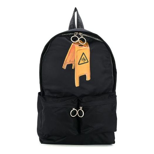 Off-White 20 Classic Slogan Alphabet Printing Industrial Style Multiple Pockets Backpack Schoolbag OMNB003F20FAB0011018