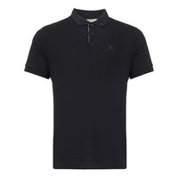 Men's Burberry Logo lapel Short Sleeve Polo Shirt Black 40551241