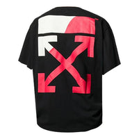 Off-White SS19 Red Arrow Printing Short-Sleeve Tee Men Black OMAA038S191850061020