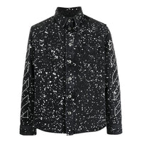 Men's Off-White FW22 Twill Printing Single Breasted Long Sleeves Ordinary Version Black Shirt OMYD027F22DEN0011001