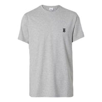 Burberry Men's Monogram Motif Specific Logo Cotton Short Sleeve Grey 80140231