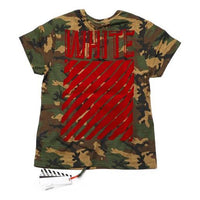 Off-White Red Short Sleeve Camouflage Green OMAA001F150580189920