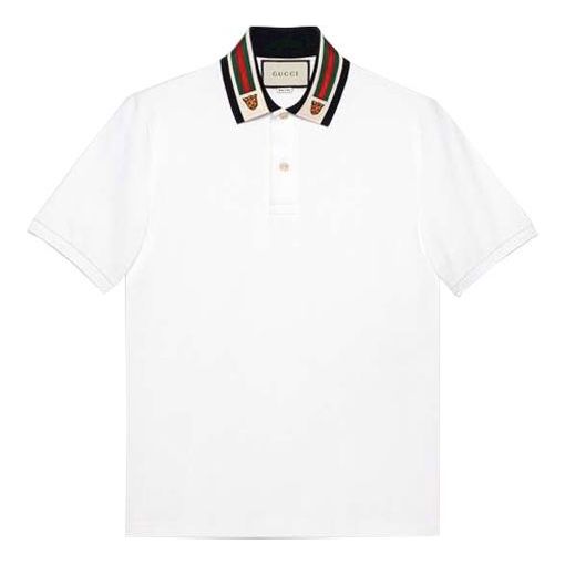 Gucci Stripe Short Sleeve Polo Shirt 'White' 545714-XJAGU-9061