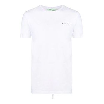 Off-White Chest Alphabet Logo Slim Fit Short Sleeve White OMAA027S191850220110