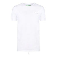 Off-White Chest Alphabet Logo Slim Fit Short Sleeve White OMAA027S191850220110