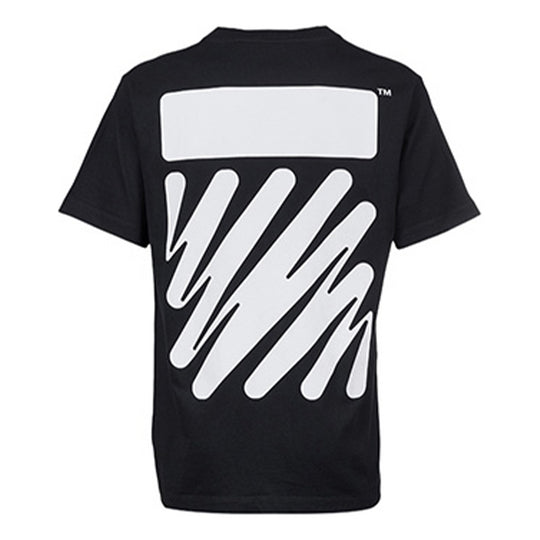 Men's Off-White SS22 Solid Color Cotton Printing Short Sleeve Black T-Shirt OMAA027S22JER0101001