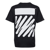 Men's Off-White SS22 Solid Color Cotton Printing Short Sleeve Black T-Shirt OMAA027S22JER0101001