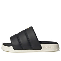 (WMNS) adidas Adilette Essential Slides 'Black Off White' FZ6162