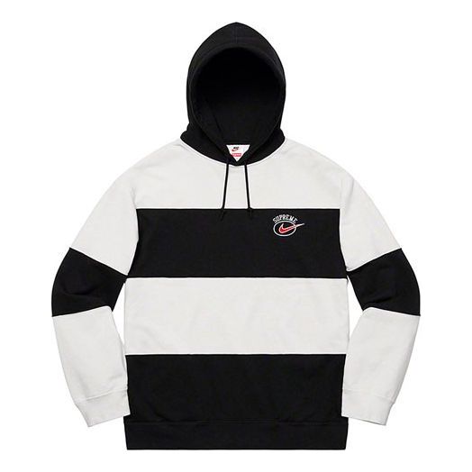 Supreme SS19 x Nike Stripe Hooded Sweatshirt 'Black' SUP-SS19-10152