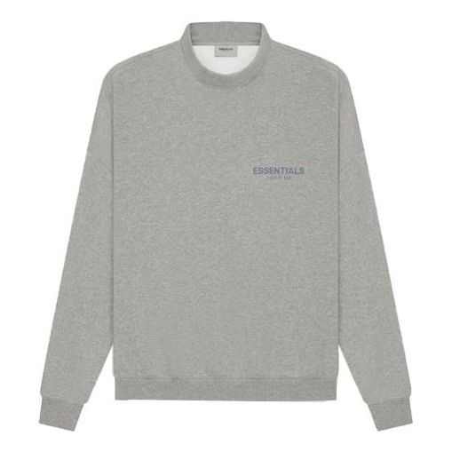 Fear of God Essentials SS21 Pullover Mockneck Dark Heather Oatmeal FOG-SS21-612