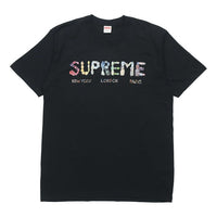 Supreme SS18 Rocks Tee Black Alphabet Logo Short Sleeve Unisex SUP-SS18-478