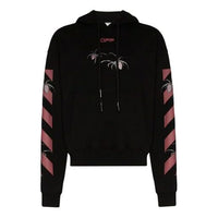 Off-White SS20 Spider Arrow Printing Hooded Fleece Men Black OMBB037S20E300011024