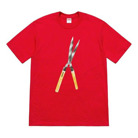 Supreme SS19 Shears Tee Large Printing Short Sleeve Unisex Red SUP-SS19-10522